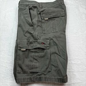 Vtg Quiksilver Cargo Shorts Mens 33 Olive Green Y2K Baggy Skater Surf   YY104078